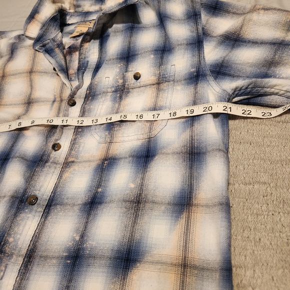 Bleached out graphic print flannel "Hay y'all" moo cow plaid - Picture 4 of 6